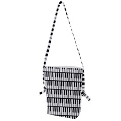 Piano Keys Folding Shoulder Bag by bloomingvinedesign