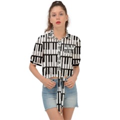 Piano Keys Tie Front Shirt 