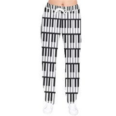 Piano Keys Women Velvet Drawstring Pants