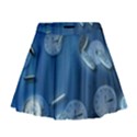 Time Clock Watch Hours Mini Flare Skirt View1