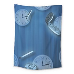 Time Clock Watch Hours Medium Tapestry