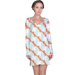 Wallpaper Chevron Long Sleeve Nightdress