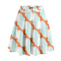 Wallpaper Chevron High Waist Skirt