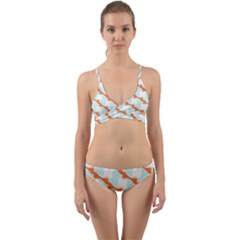 Wallpaper Chevron Wrap Around Bikini Set