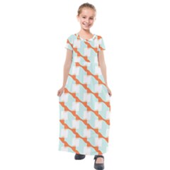 Wallpaper Chevron Kids  Short Sleeve Maxi Dress