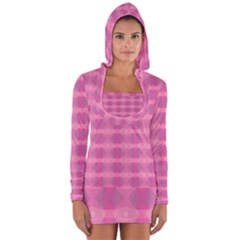 Pink Long Sleeve Hooded T-shirt by HermanTelo