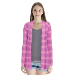 Pink Drape Collar Cardigan