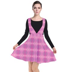 Pink Plunge Pinafore Dress