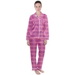 Pink Satin Long Sleeve Pyjamas Set by HermanTelo