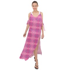 Pink Maxi Chiffon Cover Up Dress