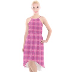 Pink High-low Halter Chiffon Dress  by HermanTelo