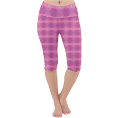 Pink Lightweight Velour Cropped Yoga Leggings