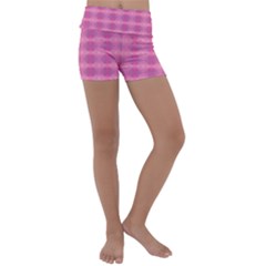 Pink Kids  Lightweight Velour Yoga Shorts