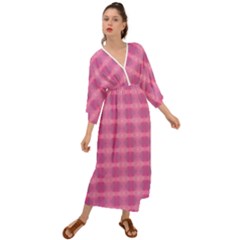 Pink Grecian Style  Maxi Dress