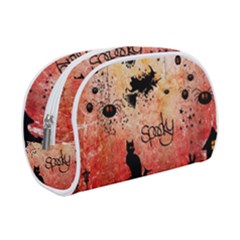 Funny Halloween Design, Cat, Pumpkin And Witch Makeup Case (small)