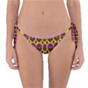 Flower Wreaths Ornate Flowers Decorative Reversible Bikini Bottom View1