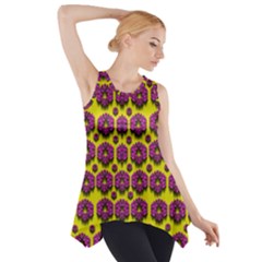 Flower Wreaths Ornate Flowers Decorative Side Drop Tank Tunic