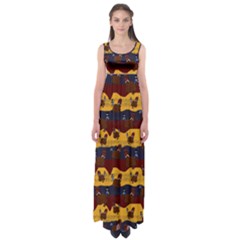 Turkey Pattern Empire Waist Maxi Dress by bloomingvinedesign