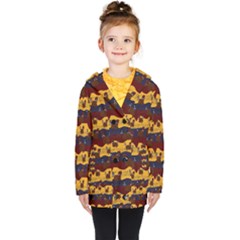 Turkey Pattern Kids  Double Breasted Button Coat by bloomingvinedesign