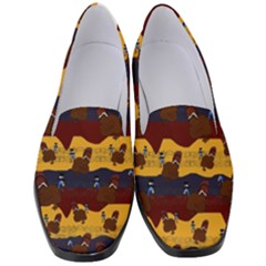 Turkey Pattern Women s Classic Loafer Heels by bloomingvinedesign