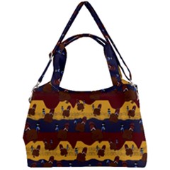 Turkey Pattern Double Compartment Shoulder Bag by bloomingvinedesign