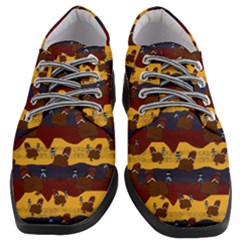 Turkey Pattern Women Heeled Oxford Shoes by bloomingvinedesign