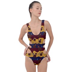 Turkey Pattern Side Cut Out Swimsuit by bloomingvinedesign