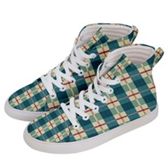 Pattern Texture Plaid Grey Women s Hi-top Skate Sneakers by Mariart