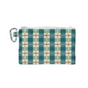 Pattern Texture Plaid Grey Canvas Cosmetic Bag (Small) View1