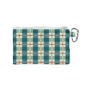 Pattern Texture Plaid Grey Canvas Cosmetic Bag (Small) View2