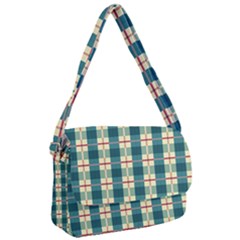 Pattern Texture Plaid Grey Courier Bag