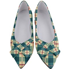 Pattern Texture Plaid Grey Women s Bow Heels