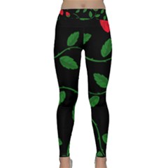 Roses Flowers Spring Flower Nature Classic Yoga Leggings by HermanTelo