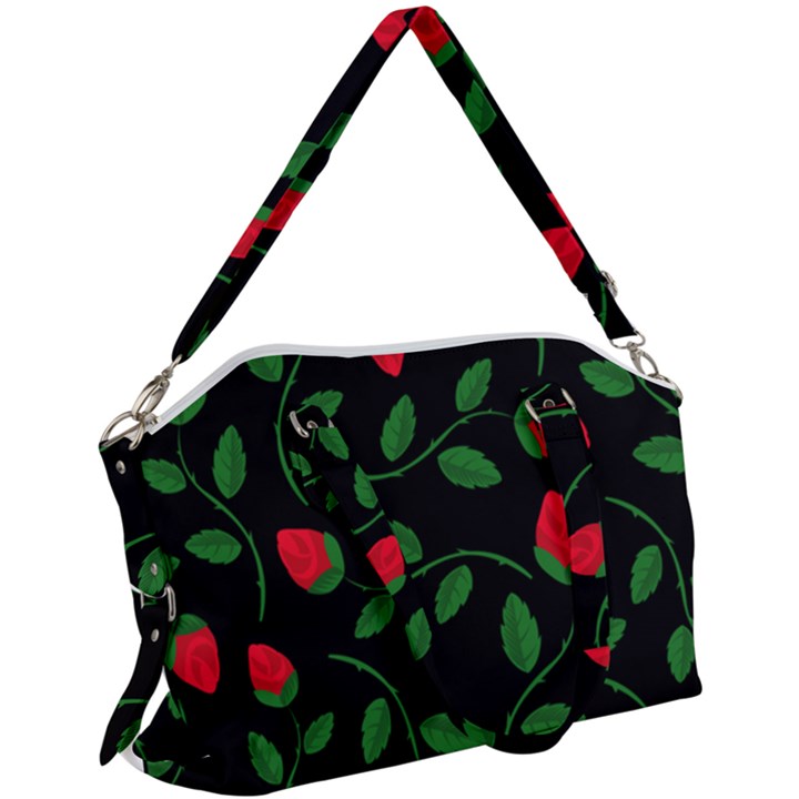 Roses Flowers Spring Flower Nature Canvas Crossbody Bag