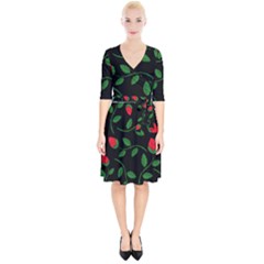 Roses Flowers Spring Flower Nature Wrap Up Cocktail Dress