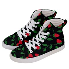 Roses Flowers Spring Flower Nature Men s Hi-top Skate Sneakers by HermanTelo