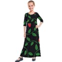 Roses Flowers Spring Flower Nature Kids  Quarter Sleeve Maxi Dress View1