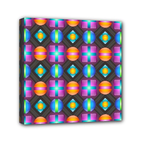 Squares Spheres Backgrounds Texture Mini Canvas 6  X 6  (stretched) by HermanTelo