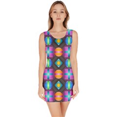 Squares Spheres Backgrounds Texture Bodycon Dress