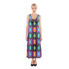 Squares Spheres Backgrounds Texture Sleeveless Maxi Dress