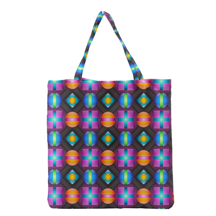 Squares Spheres Backgrounds Texture Grocery Tote Bag