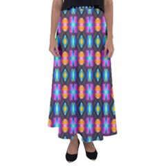 Squares Spheres Backgrounds Texture Flared Maxi Skirt