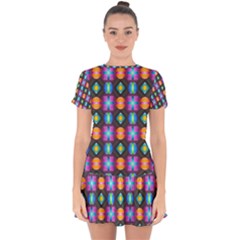 Squares Spheres Backgrounds Texture Drop Hem Mini Chiffon Dress by HermanTelo