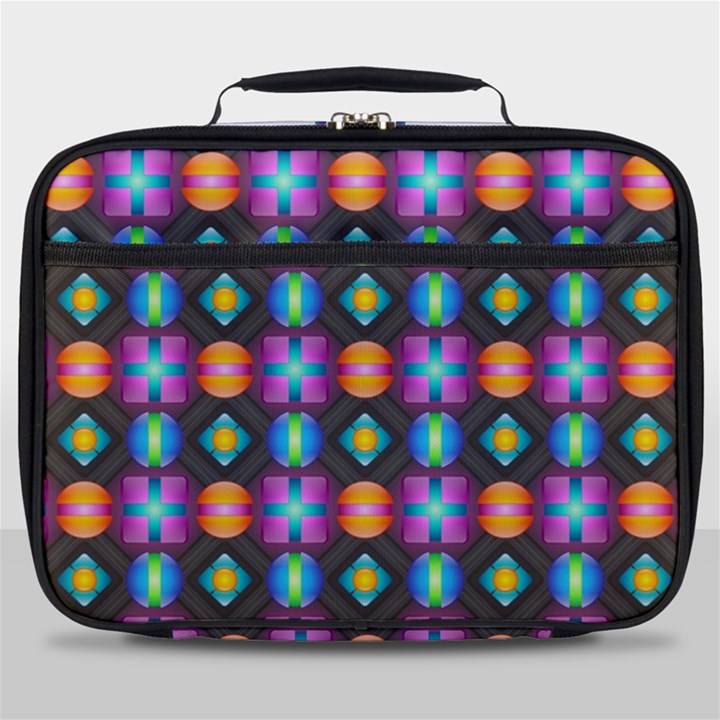 Squares Spheres Backgrounds Texture Full Print Lunch Bag