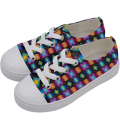 Squares Spheres Backgrounds Texture Kids  Low Top Canvas Sneakers