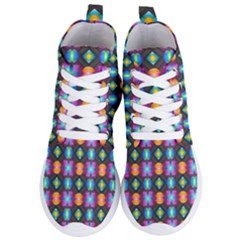 Squares Spheres Backgrounds Texture Women s Lightweight High Top Sneakers