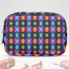 Squares Spheres Backgrounds Texture Make Up Pouch (small)