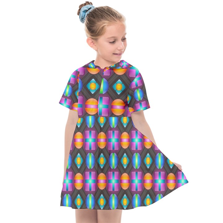 Squares Spheres Backgrounds Texture Kids  Sailor Dress