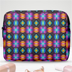 Squares Spheres Backgrounds Texture Make Up Pouch (large)