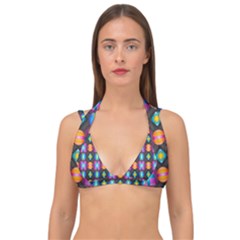 Squares Spheres Backgrounds Texture Double Strap Halter Bikini Top